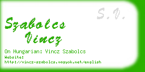 szabolcs vincz business card